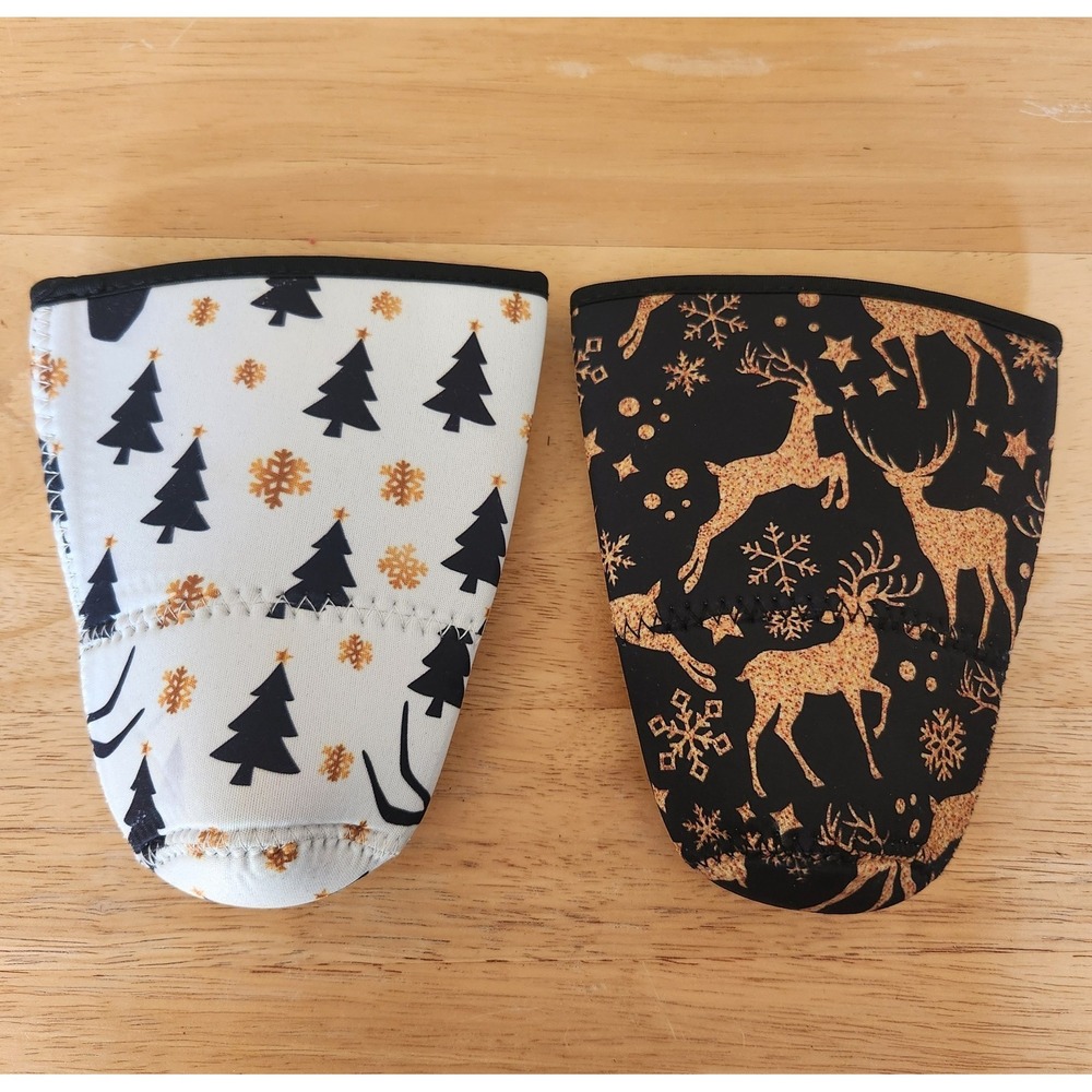 2Pc Iced Coffee Cup Sleeve Insulated Sleeves Cover Holder Beverages‎ Deer Trees